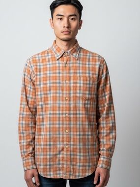 Men’s Reed Edward size large orange plaid button down